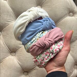 Set of Floral and Solid Headbands bundle